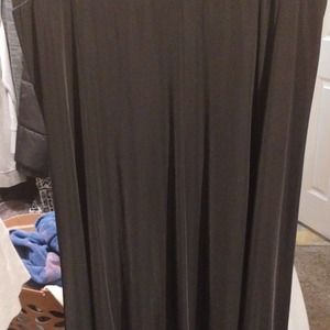 Coldwater Creek Women's 1X Black Stretch Silky Circle Twirl Long Skirt